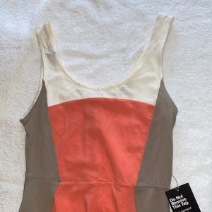Coral tan & white express sundress